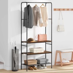 Porte-vêtements Chêne fumé 77 x 30 x 171 cm Bois d'ingénierie 555039555039