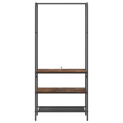 Porte-vêtements Chêne fumé 77 x 30 x 171 cm Bois d'ingénierie 555039555039