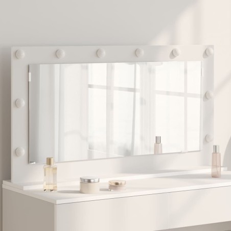 Miroir de vanité Blanc 100 x 55 x 18 cm Verre et bois composite 555044555044