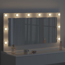 Miroir de vanité Blanc 100 x 55 x 18 cm Verre et bois composite 555044555044