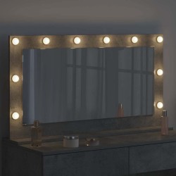 Miroir de vanité Rectangulaire Gris béton 100 x 55 x 18 cm 555047555047