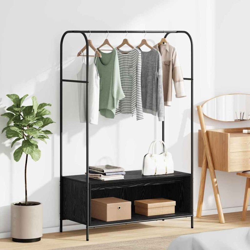 Porte-vêtements Noir 100 x 44 x 160 cm Bois d'ingénierie 555048555048