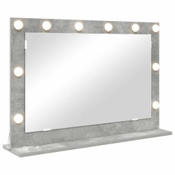 Miroir de vanité Rectangulaire Gris béton 80 x 55 x 18 cm 555052555052