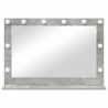 Miroir de vanité Rectangulaire Gris béton 80 x 55 x 18 cm 555052555052