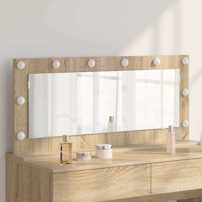Miroir de vanité Rectangulaire Chêne Sonoma 100 x 45 x 18 cm 555056555056