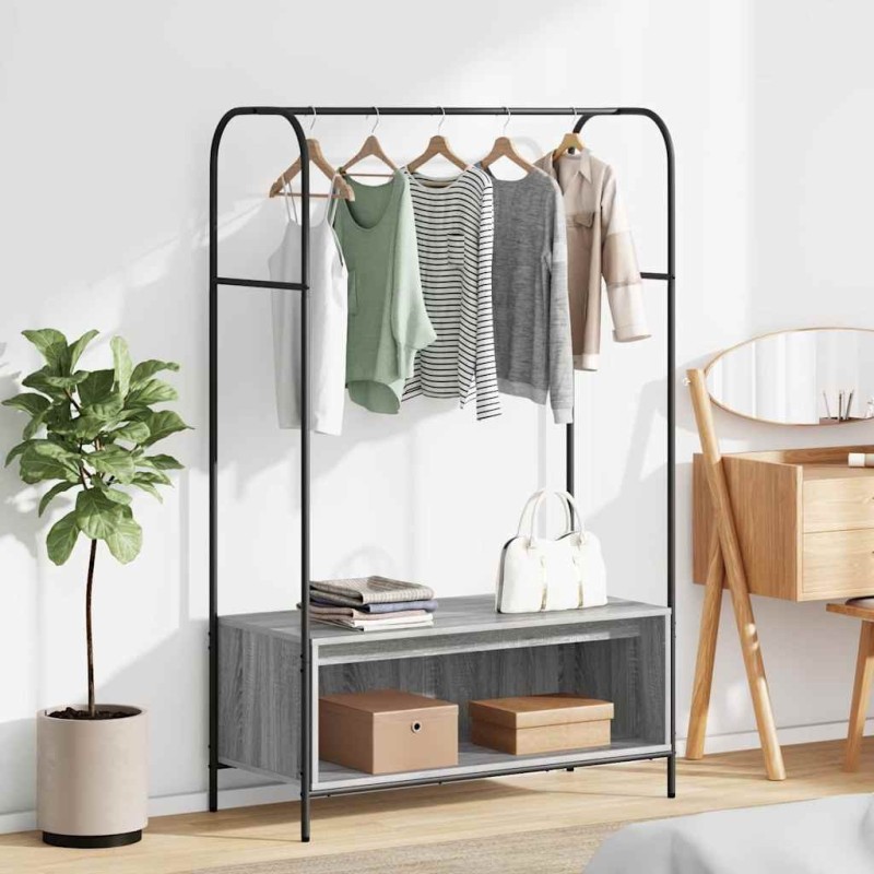 Porte-vêtements Gris 100 x 44 x 160 cm Bois d'ingénierie 555060555060