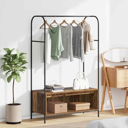 Porte-vêtements Chêne brun 100 x 44 x 160 cm Bois d'ingénierie 555061555061