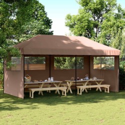 Tente de fête Marron 292 x 580 x 315 cm Tissu Oxford 555064555064