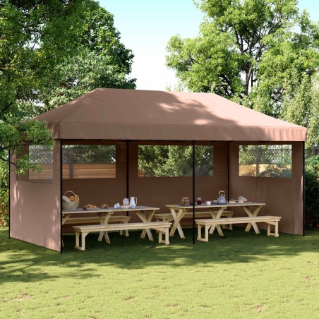 Tente de fête Marron 292 x 580 x 315 cm Tissu Oxford 555064555064