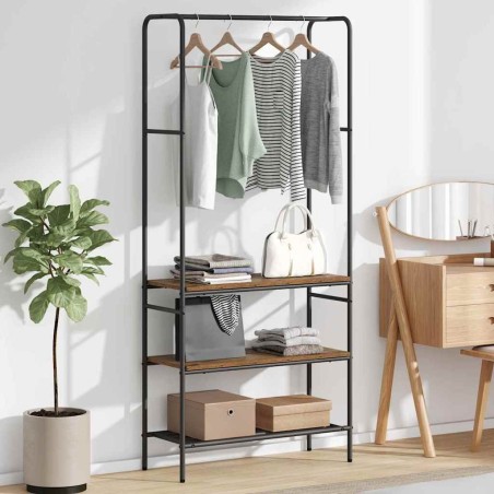 Porte-vêtements Bois ancien 77 x 30 x 171 cm Bois d'ingénierie 555067555067