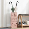 Porte-parapluie avec stockage Rose 15,5 x 15,5 x 49 cm Métal 555084555084