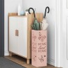 Porte-parapluie avec stockage Rose 15,5 x 15,5 x 49 cm Métal 555084555084