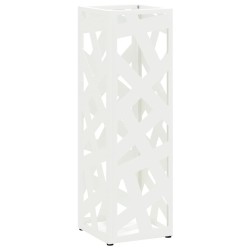 Porte-parapluie avec stockage Blanc 15,5 x 15,5 x 49 cm Métal 555086555086