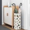 Porte-parapluie avec stockage Blanc 15,5 x 15,5 x 49 cm Métal 555086555086