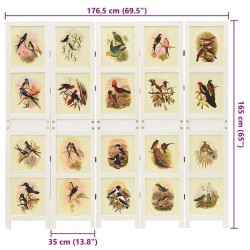 Panneau Romdivider Blanc 176,5 x 165 cm MDF 555110555110