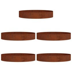 Anneau de jardinière 5 pcs Marron 120 x 120 x 20 cm 555115555115