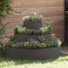 Cache-pot de jardin Noir 90 x 90 x 20 cm Acier laminé à froid 555116555116