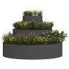 Cache-pot de jardin Noir 90 x 90 x 20 cm Acier laminé à froid 555116555116