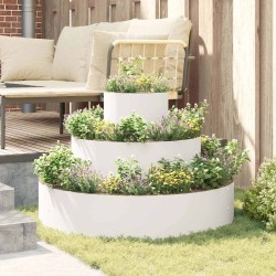 Cache-pot de jardin Blanc 90 x 90 x 20 cm Acier laminé à froid 555117555117