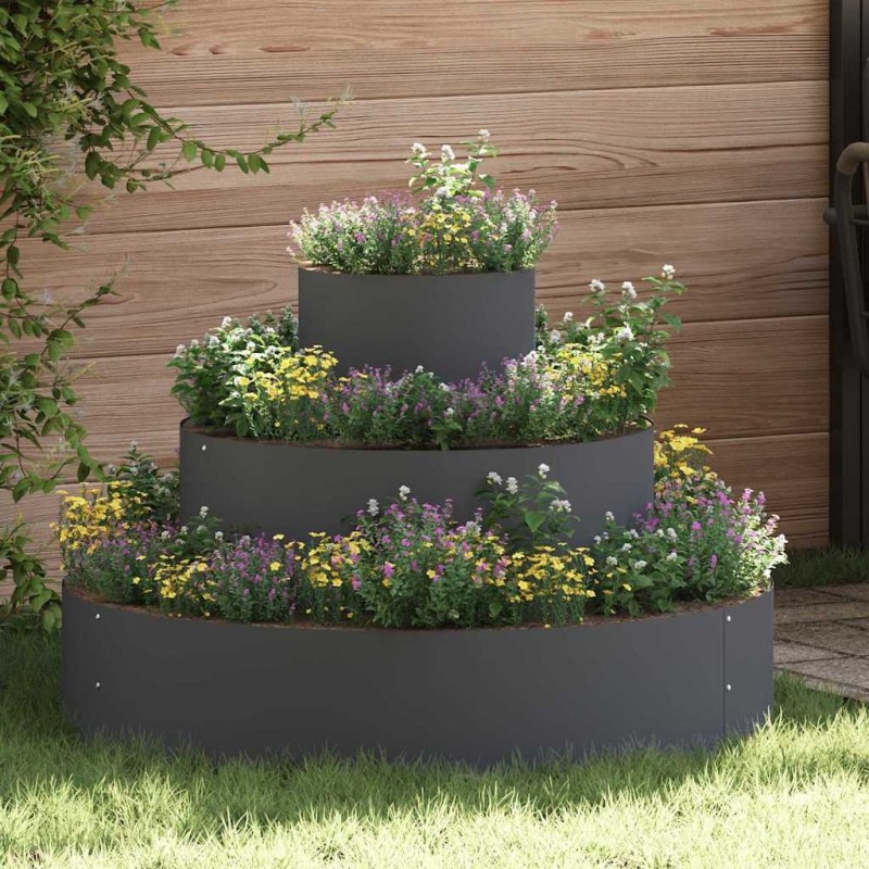 Cache-pot de jardin Anthracite 90 x 90 x 20 cm 555118555118
