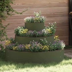 Cache-pot de jardin Vert olive 90 x 90 x 20 cm 555120555120