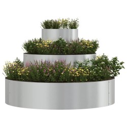 Cache-pot de jardin Argent 90 x 90 x 20 cm Acier galvanisé 555121555121