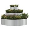 Cache-pot de jardin Argent 90 x 90 x 20 cm Acier galvanisé 555121555121