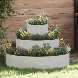 Cache-pot de jardin Argent 90 x 90 x 20 cm Acier inoxydable 555124555124