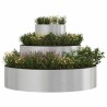 Cache-pot de jardin Argent 90 x 90 x 20 cm Acier inoxydable 555124555124