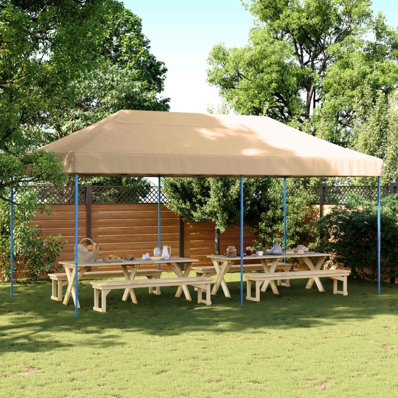 Tente de fête Beige 292 x 580 x 315 cm Tissu Oxford 555126555126