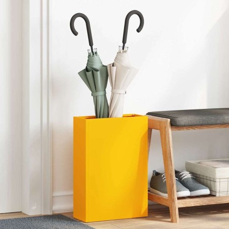 Porte-parapluie jaune moutarde 28 x 12 x 41 cm Acier 555131555131