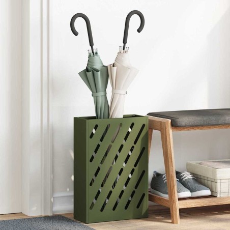 Porte-parapluie Vert olive 28 x 12 x 41 cm Acier 555153555153