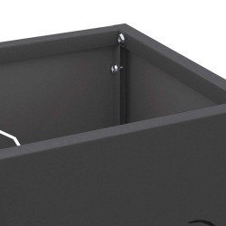 Porte-parapluie avec stockage Noir 15,5 x 15,5 x 49 cm Métal 555155555155