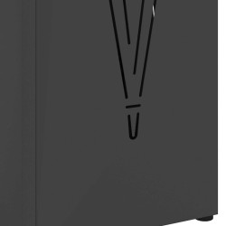 Porte-parapluie avec stockage Noir 15,5 x 15,5 x 49 cm Métal 555155555155