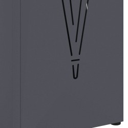 Porte-parapluie Anthracite 15,5 x 15,5 x 49 cm Métal 555156555156