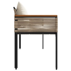 Banc extérieur Beige et blanc crème 117 x 54 x 74.5 cm 555160555160