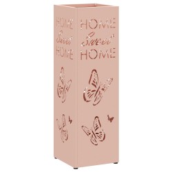 Porte-parapluie avec stockage Rose 15,5 x 15,5 x 49 cm Métal 555162555162