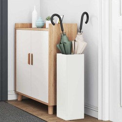 Porte-parapluie avec stockage Blanc 15,5 x 15,5 x 49 cm Métal 555164555164