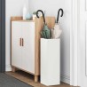 Porte-parapluie avec stockage Blanc 15,5 x 15,5 x 49 cm Métal 555164555164