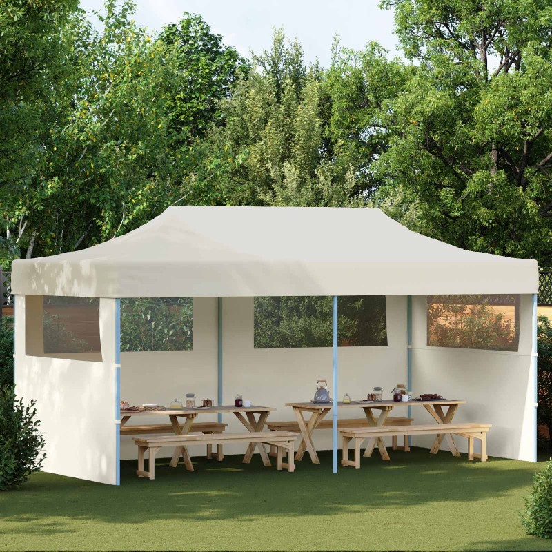 Tente de fête Crème 291 x 580 x 315 cm Tissu Oxford 555166555166