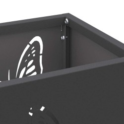 Porte-parapluie avec stockage Noir 15,5 x 15,5 x 49 cm Métal 555168555168