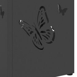 Porte-parapluie avec stockage Noir 15,5 x 15,5 x 49 cm Métal 555168555168