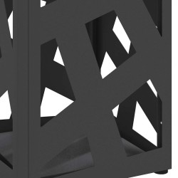 Porte-parapluie avec stockage Noir 15,5 x 15,5 x 49 cm Métal 555172555172