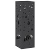 Porte-parapluie avec stockage Noir 15,5 x 15,5 x 49 cm Métal 555175555175