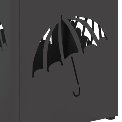 Porte-parapluie avec stockage Noir 15,5 x 15,5 x 49 cm Métal 555175555175