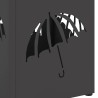 Porte-parapluie avec stockage Noir 15,5 x 15,5 x 49 cm Métal 555175555175