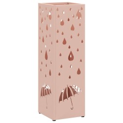 Porte-parapluie avec stockage Rose 15,5 x 15,5 x 49 cm Métal 555176555176