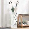 Porte-parapluie avec stockage Blanc 15,5 x 15,5 x 49 cm Métal 555180555180