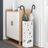Porte-parapluie avec stockage Blanc 15,5 x 15,5 x 49 cm Métal 555180555180
