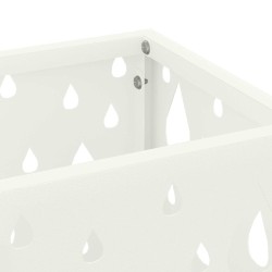 Porte-parapluie avec stockage Blanc 15,5 x 15,5 x 49 cm Métal 555180555180
